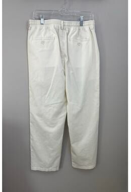 GUC COOFANDY 70% Viscose/30% linen elastic waist w/drawstring, cream, size XL